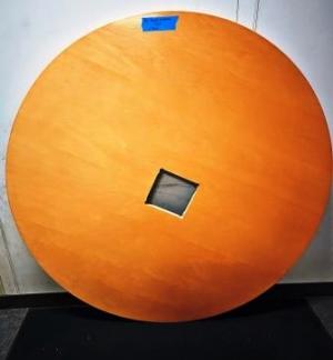 5' Birch Round Conference Table with data port