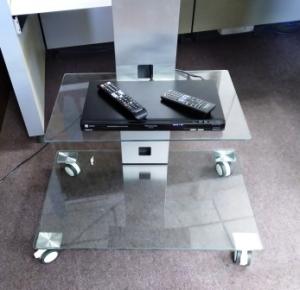 Mobile TV Stand with Shelf