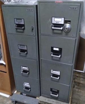 Boston Company - Fire Proof Safes - 4 Draw Verticals